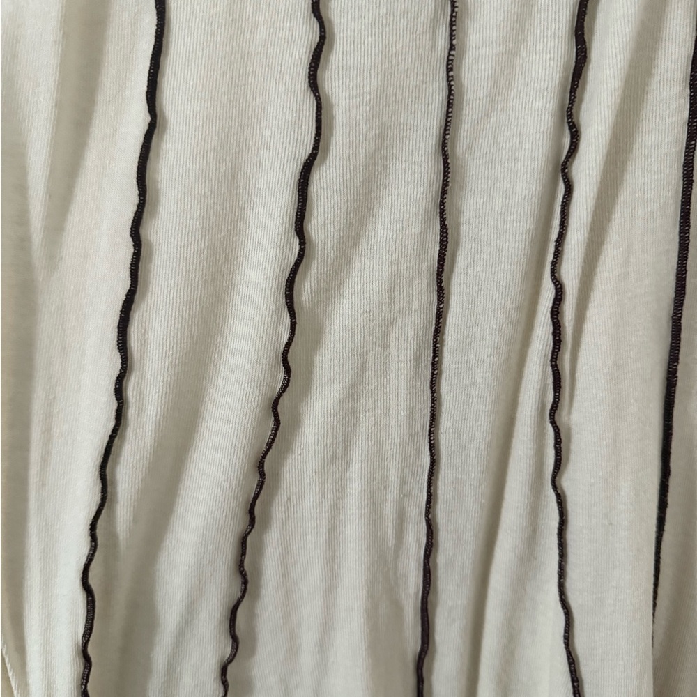 FREE PEOPLE  Corrine bohemian striped Midi Dress - Seed Pearl‎ - Picture 9 of 11